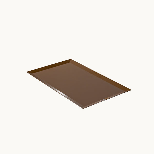 Eunoia Rectangle Metal Tray - Tan