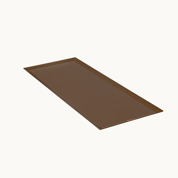 Eunoia Rectangle Metal Tray - Tan (Large)