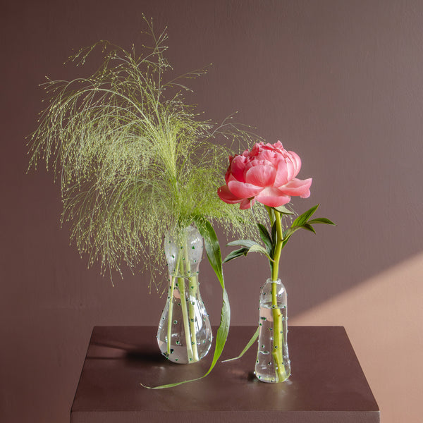Hado Duo Vase with Peony Accent