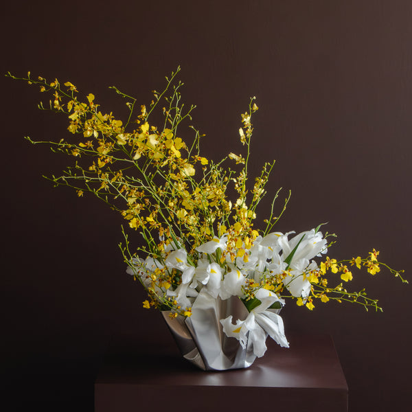 Arumi Bright Yellow Orchid Vase