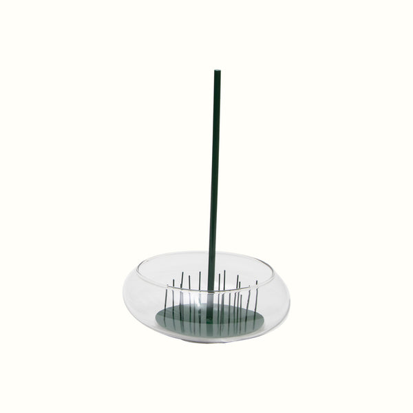 Green Stem Vase with Kenzan – Small