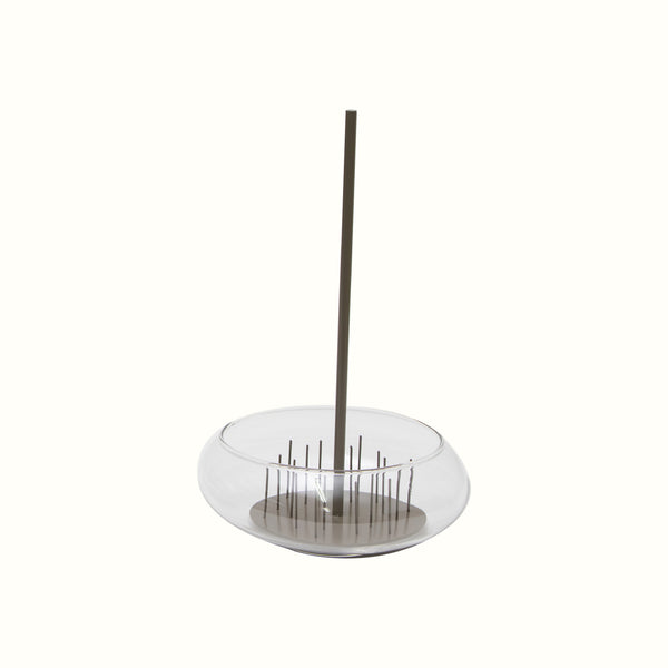 Taupe Stem Vase with Kenzan – Small