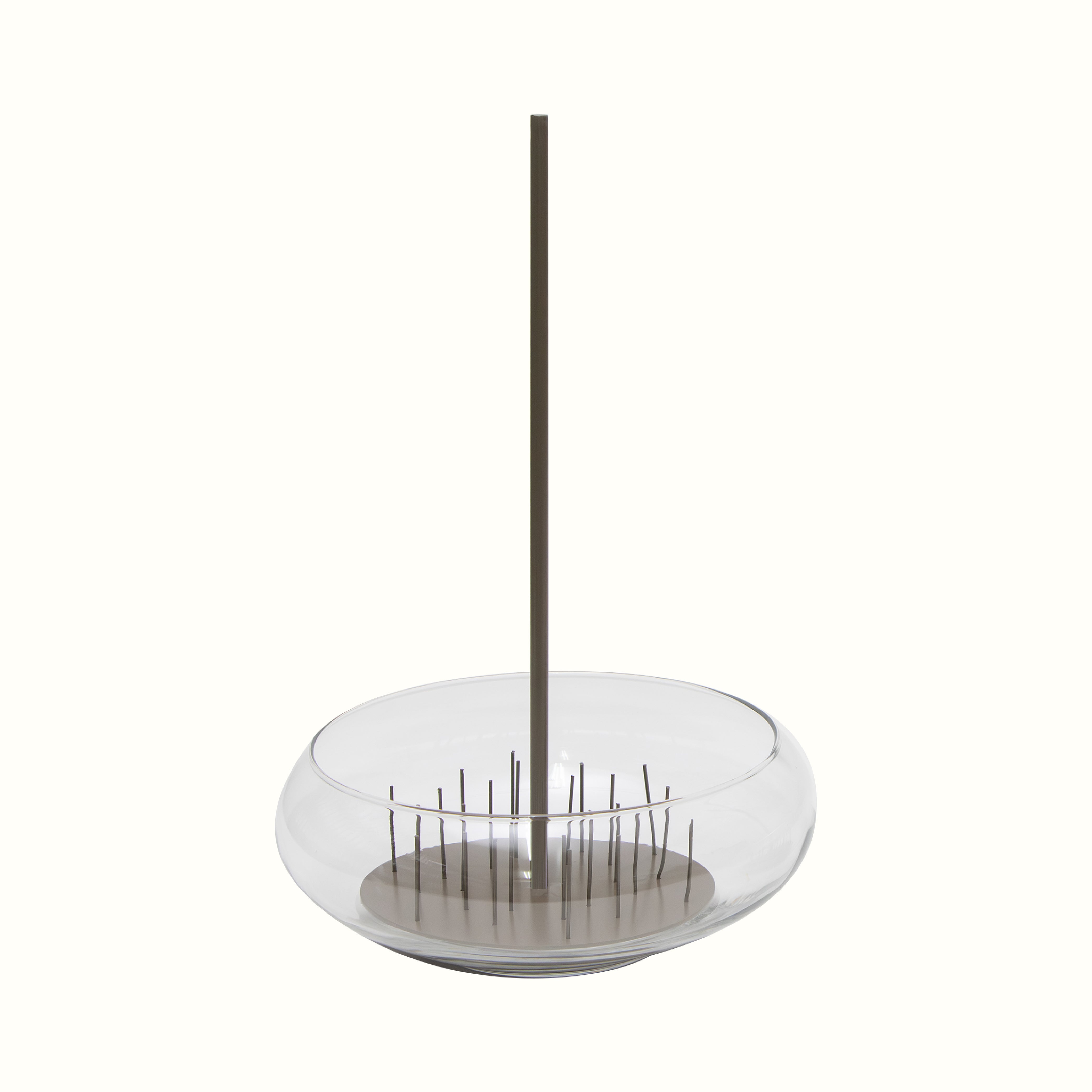 Taupe Stem Vase with Kenzan – Medium