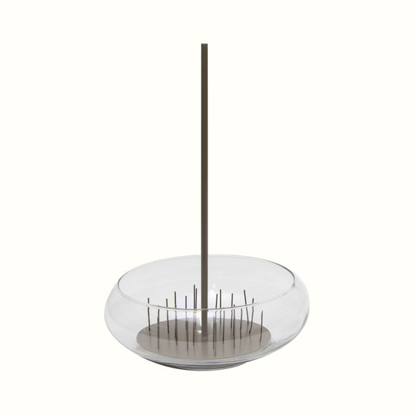 Taupe Stem Vase with Kenzan – Medium
