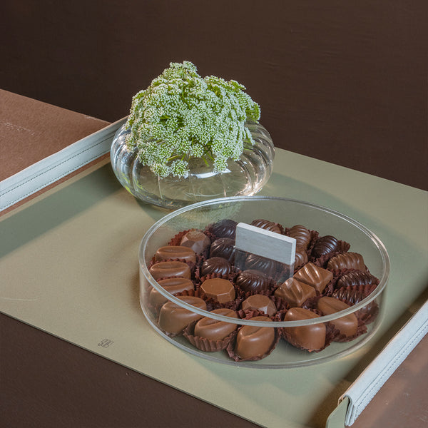 Yoni Khaki Square Serenity Chocolate Tray
