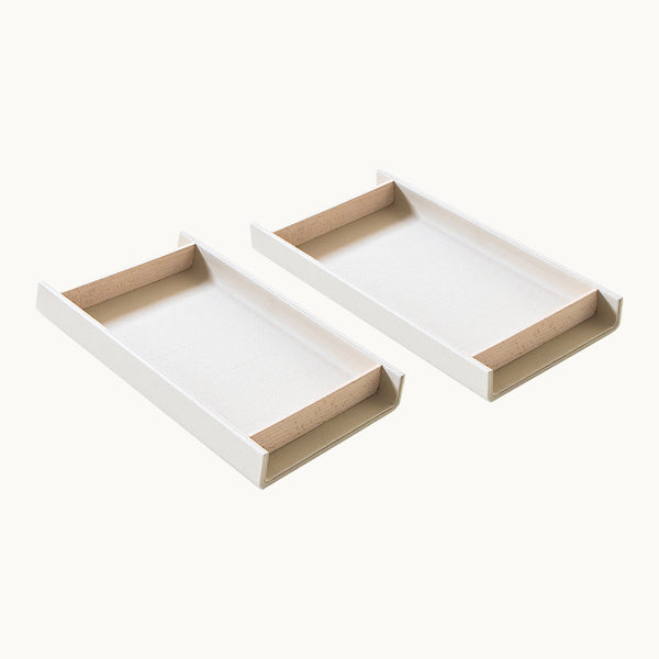 Ore Beige Leather Tray - Set