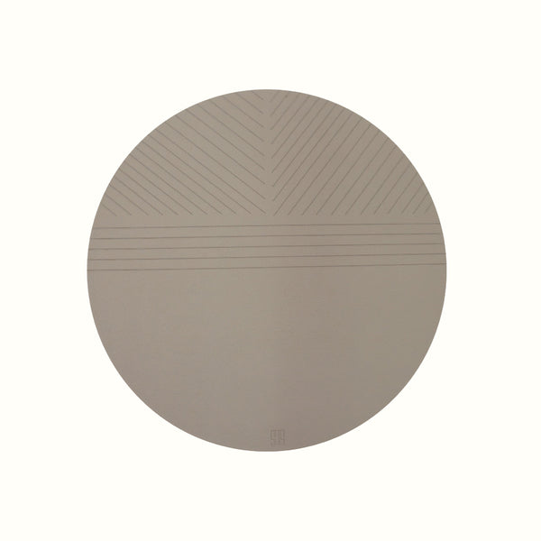 Trace Placemat – Dark Beige, Line Pattern