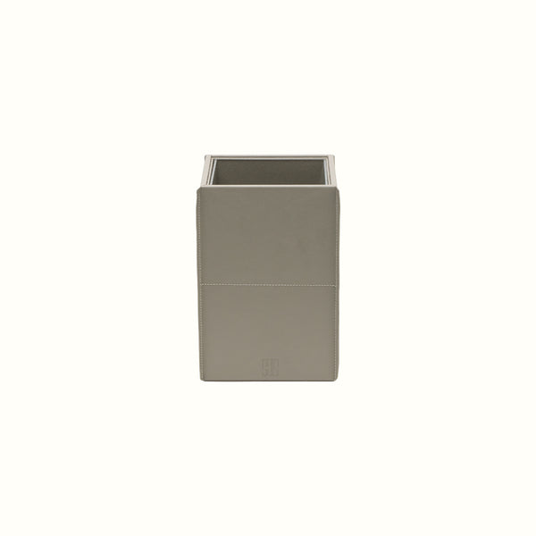 Hewn Leather Bin – Ecru