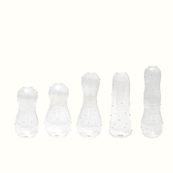 Hado White Dotted Bloom Vase Set