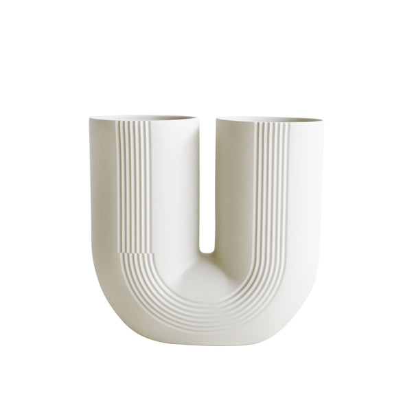 U Shape Ceramic Vase