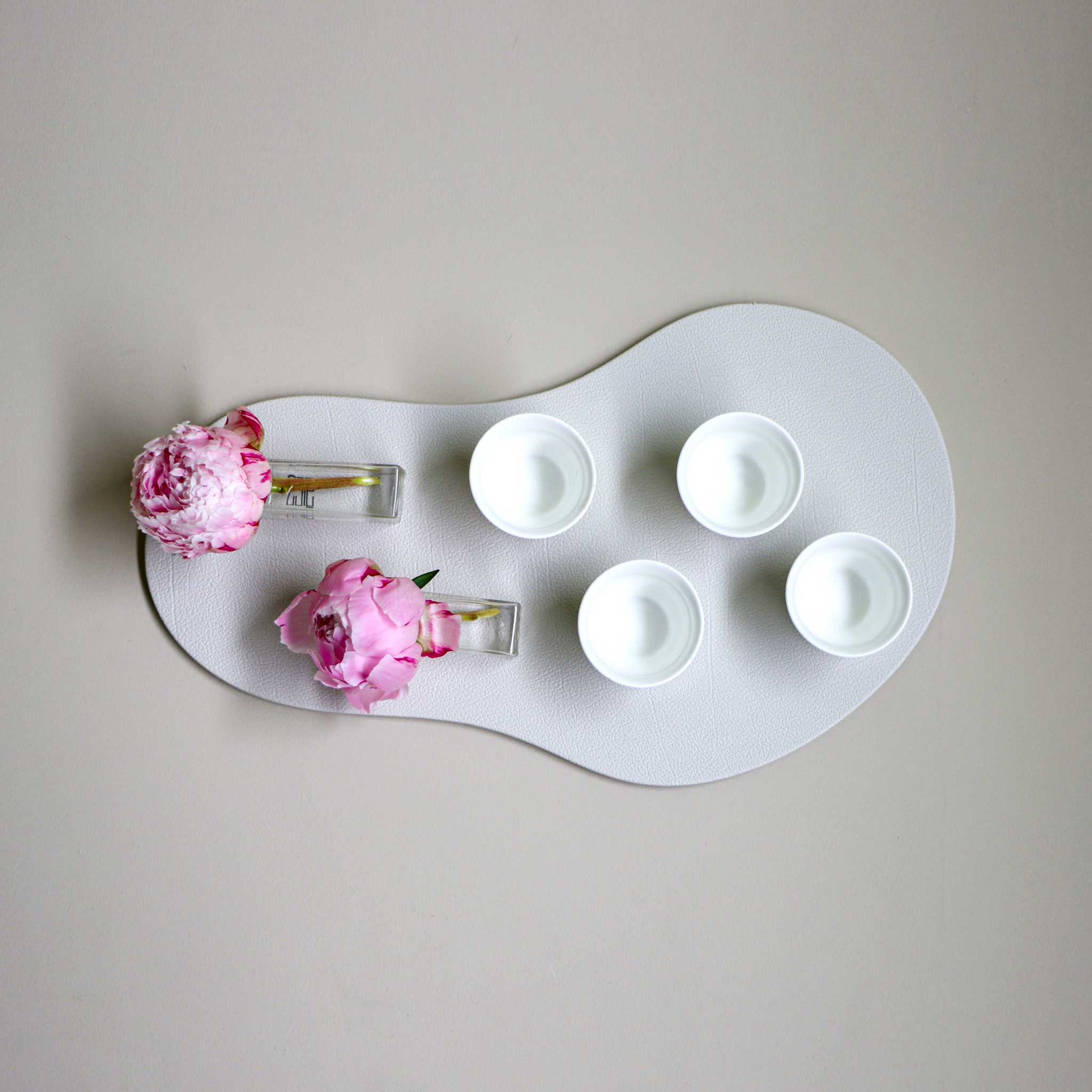 Cloud Leather Tray Off White-S