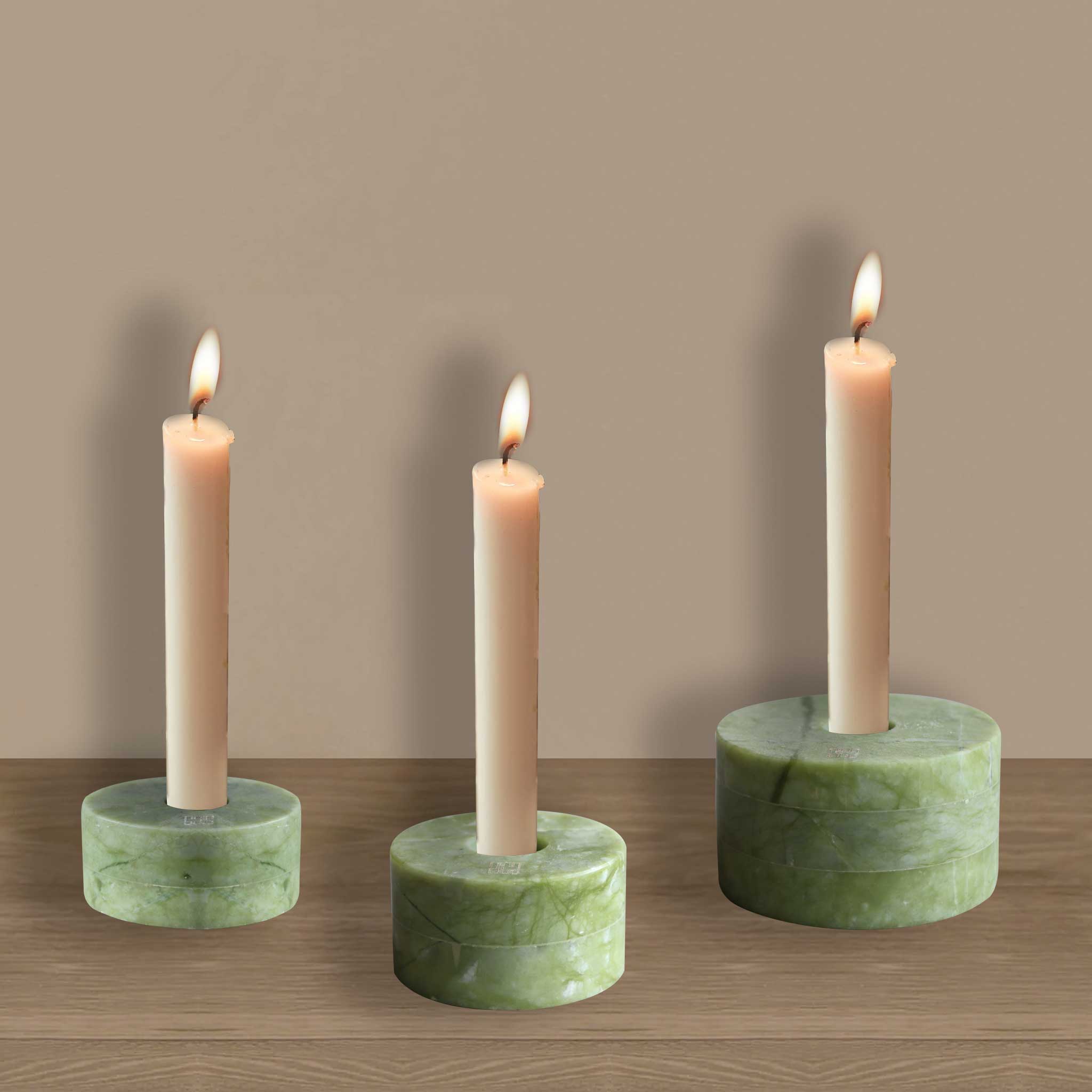 O Candle Holder Green-M